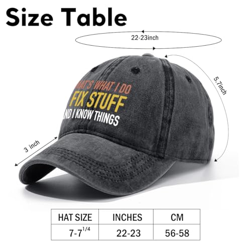 Image of Humor Saying Adjustable Washed Cotton Baseball Cap, Funny Retro Trucker Hat Gift for Men Women Dad Husband Coworker