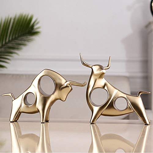Vache Feng Shui en résine ZXLIHS statue de décoration pour table