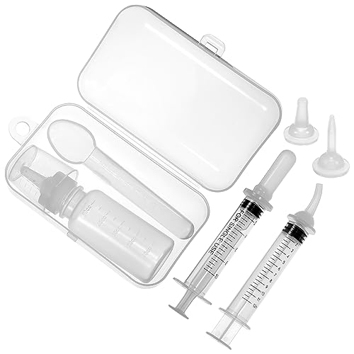 COLLBATH Pet Nursing Set Accurate Measurement Feeding Bottle Brush Kit for Puppies and Kitten Milks