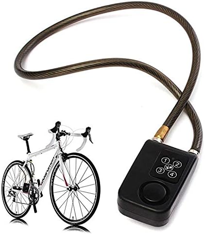 Solebe Password Lock Bike/Motorcycle/Gate Door Digital Lock with Anti Theft Alarm 110dB(Black 31.5 Inch)