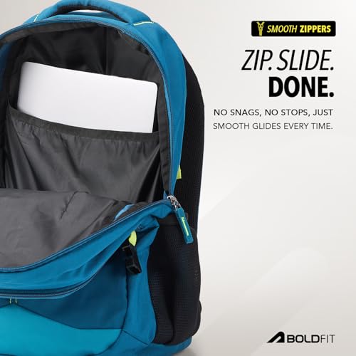 Image of Boldfit Laptop Backpack for Men & Women Premium Stylish Bags Ideal College Bag, Office Backpack & Travel Bag Water-Resistant with Bottle Holder
