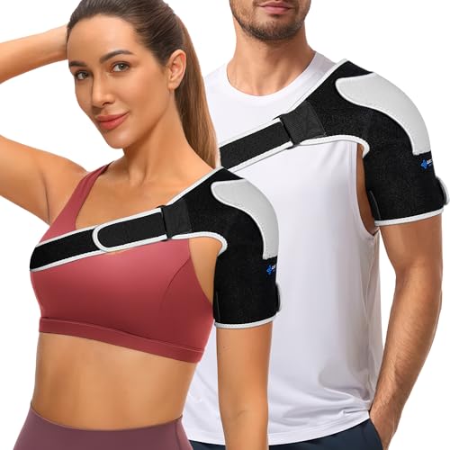 LAFUYSO Shoulder Brace & Support - Adjustable Neoprene Wrap for Rotator Cuff, Tendonitis, Frozen Shoulder & Dislocation - Universal Fit for Men & Women