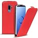 Produktbild Conie BF35566 Basic Flip Kompatibel mit Samsung Galaxy S9 Plus, PU Leder Hülle Cover Klapphülle für Galaxy S9 Plus Tasche Rot