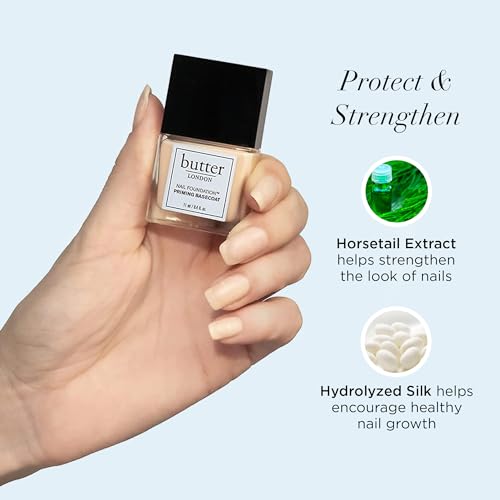 Butter London 31459 Nail Foundation Priming Base Coat - Sheer Coverage With Nude, Matte Finish - Nail Strengthener Supports Healthy Nail Growth & Prevents Nail Stains thumb #2