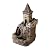 Alpine Corporation USA1164 Outdoor Floor Tiered Fairy Castle Waterwheel Water Fountain with Realistic Stone Look, 35", Brown