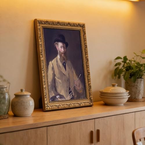 Toile Edouard Manet Autoportrait avec palette pour bureau - 6