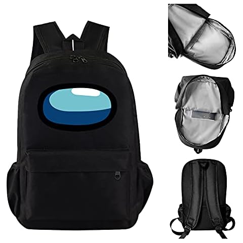 Among Us Black Backpacks Travel Laptop Durable Multifunctional Casual Shoulders Bag School Bag For Men Women Children Kids - black - One size Cover