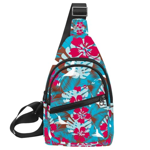 Sac à bandoulière trèfle rose rouge ergonomique et léger pour la randonnée