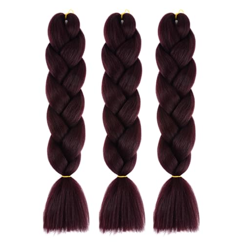 BALINGHAIR Braiding Hair Extensions for Women Braids Hair Hot Water Setting (99J-3Packs)