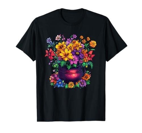 Spring Wildflower Garden Cottage Flower Bouquet T-Shirt