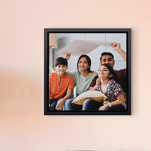 Image of Printodelivery Personalized Canvas Photo Frame 12x18 Inch with Floating Profile, Custom Photo Wall Art for Home Decor, Wedding Gift, Birthday Gift, Office Decoration