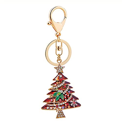 La Mejor Selección de Arbol de navidad 1.80 los más recomendados. 35 YQYAZL Llavero de Navidad con colgante de árbol de Navidad, llavero delicado para coche, árbol de Navidad, regalo para fiestas, color verde, Rojo, Total length 5.1inch, tree...