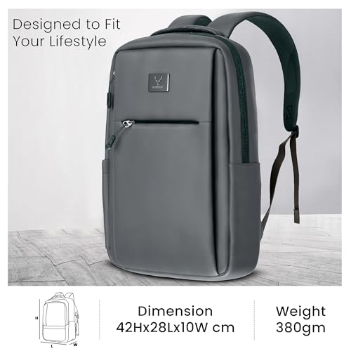 Image of REDHORNS 25L Waterproof 15.6-inch Laptop Backpack for Men and Women, Unisex Travel Laptop Bag /Office Bag /School Bag /College Bag /Business Bag with Multiple Compartments (Grey)