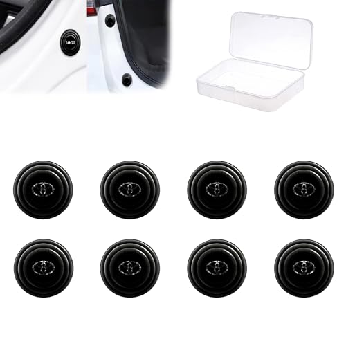 Image of 8Pcs Car Door Shock Absorber Guard Protector Rubber Pads Auto Gadgets Compatible for Hyryder, Innova, Fortuner, Rumion, Glanza, Camry, Etios, Corolla, Urban Cruiser, Taisor, Belta, Altis, Yaris