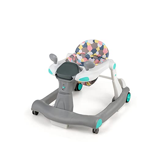 LIFEZEAL Andador 2 en 1, Caminador Plegable con Altura Ajustable 50,5-54,5cm, Andador con Música y Luz para Bebés de 6-18 meses, Desmontaje con un solo toque (Gris) - imagen 7