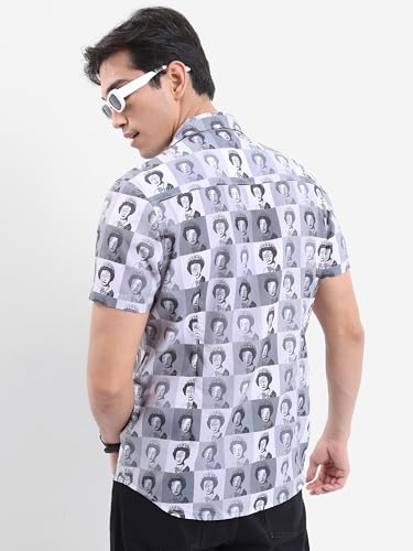 Image of Ketch Men Slim Fit Printed Half Sleeve Shirt