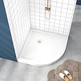 Buynow Shower Base 36" x 36" Single Threshold Shower Pan for Bathroom with Stainless Steel Corner Drain