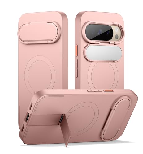 SURITCH �}�O�l�b�g���P�[�XGoogle Pixel 10/10 Pro �Ή� �J�����J�o�[&���߉\�ȃ��^���L�b�N�X�^���h�t�� �ϏՌ��o���p�[�P�[�X �X�����ی�J�o�[ Pixel 10/10 Pro �p - ���[�j���O�f���[�p�E�_�[