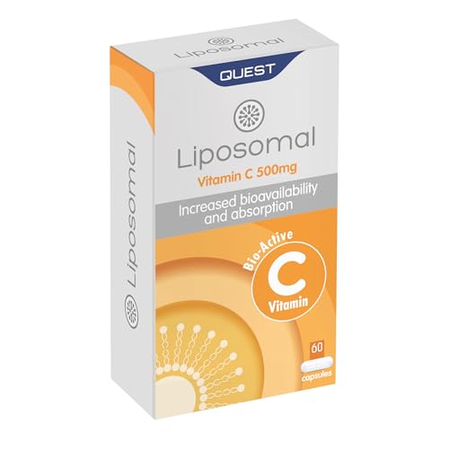 Quest - Liposomal Vitamin C 60x 500mg Vegan Capsules. High Strength and Potency Ascorbic Acid Supplements for Immune Support with Improved Absorption Formula. Non GMO, Dairy & Gluten Free