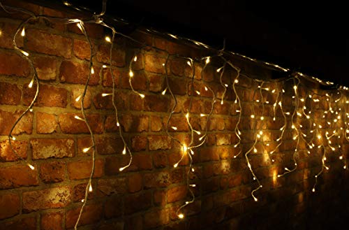 Toyland® 480 Super Bright Warm White LED Snowing Icicle Lights - Christmas Lighting - 11.8m Lit Length - 10m Lead Length