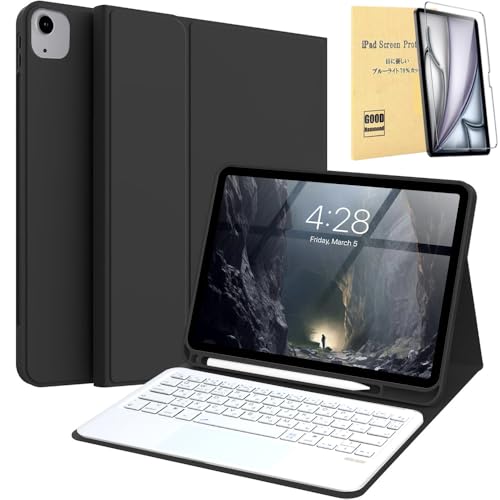 GWAAN 【強化ガラスフィルム付き(ブルーライトカット)】iPad キーボード付きケース iPad Pro 11インチ (M5/M4) 第6/5世代 2025/2024年モデル に対応 カバー アイパッド パステルカラー BT3.0で簡単接続 ペンシル収