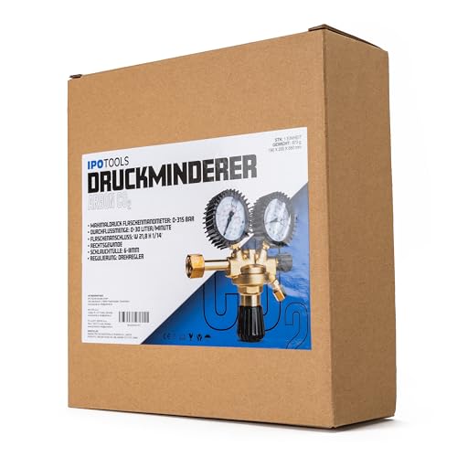IPOTOOLS Druckminderer Druckregler für Argon/CO2 Schutzgas zu MIG/MAG Schweißgerät