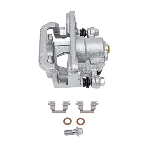 Image of Detroit Axle - Rear Right Brake Caliper for 2002-2018 Nissan Altima | 2003-2008 2019-2020 Maxima Passenger Side Disc Brake Caliper w /Bracket Replacement