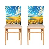 Construction en polyester de haute qualité : fabriquées à partir de polyester de qualité supérieure, ces housses de chaise Parsons offrent une sensation douce et confortable tout en assurant la durabilité et la capacité de résister à une utilisation répétée. Ce matériau fiable offre à la fois style et protection à vos chaises