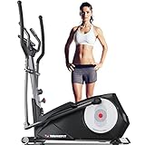 YOUNGFIT Elliptical Machine, Foldable Elliptical Machine for Home, 22 Resistance Levels with Large LCD Monitor Eliptical Exercise Machine (Black)