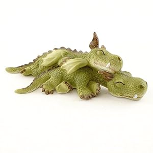 Top Collection Mini Dragons Cuddling Figur Grün