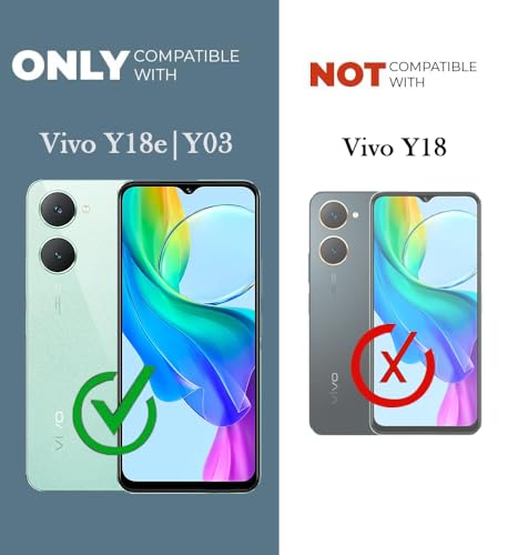 Image of Jkobi Lifetime Anti-Yellow MagSafe Compatible Clear Back Cover Case for Vivo Y18 | Y18e | Y03 | Y18i | Y18t (Sleek Hard Crystal | Shockproof and Camera Protection)
