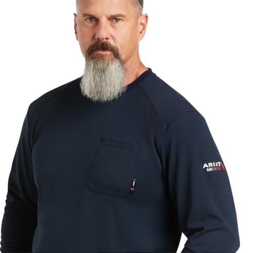 Image of ARIAT FR Max Protect Inherent T-Shirt, Navy, XX-Large Tall