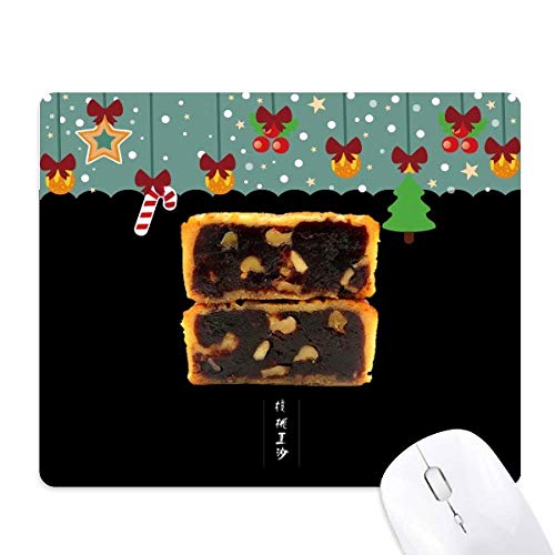 Tapis de souris Noyer Moon Cake antidérapant contre la fatigue