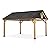 Gardenbee Wood Gazebo 13 x 11 ft. Wood Patio Gazebo Cedar Framed Gazebo with Steel Frame Gable Roof Hardtop Gazebo for Patio, Garden, Lawns, Parties