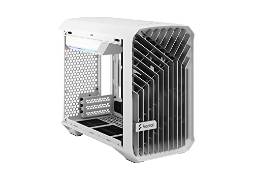 Gabinete para PC Fractal Design Torrent Nano White TG Clear Tint, tipo Mini Tower, compatible con motherboards mini-ITX, vidrio templado, flujo de aire alto miniatura 4