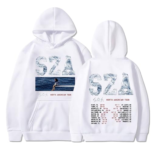 SZA Hoodie Concert Tour 2023 : Sweat Blanc Fille Style SOS au Quotidien