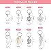 JIALEEY Hair Braid Rings, 50PCS Hair Loops Clips Silver Ring Shell Leaves Star Conch Snowflake Pendant Charms Set Hair Clip Headband Accessories