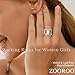 ZOOROO 2-Pack 14K Gold Plated Stacking Rings for Oura Ring Gen 4/Oura Ring Gen 3, Cubic Zirconia Simulated Diamond Stack Rings for Women