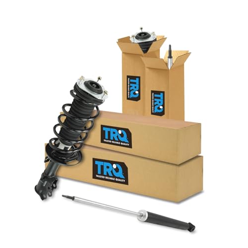 Image of TRQ Front and Rear Complete Strut Assembly & Shock Absorber Kit Complete Strut & Coil Spring Assembly Compatible with 2011-2013 Ford Fiesta