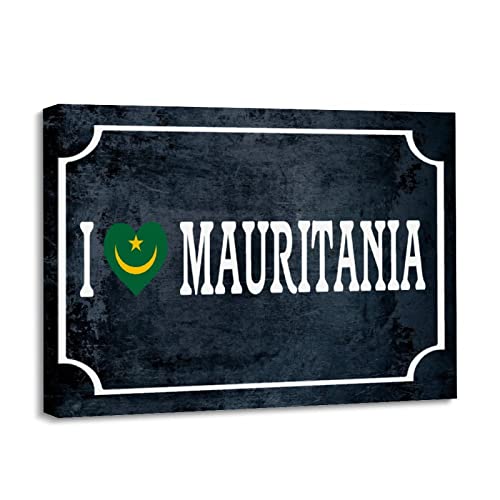Lienzo de la bandera de Mauritania Yelolyio, arte de pared de alta calidad para dormitorio