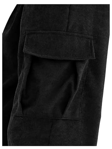 Verdusa Boy's Casual Baggy Cargo Pants Elastic Waist Workout Sweatpants Joggers4