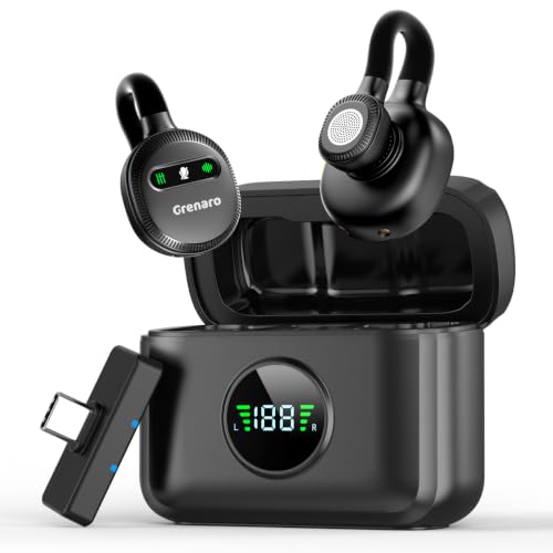 Image of GRENARO P11 Wireless Mic for YouTube with 3-Level Noise Reduction,Mic for YouTube Wireless with 52H Charging Case for Android, Hidden Design Suitable for Facebook, Live Streaming, Vlogging