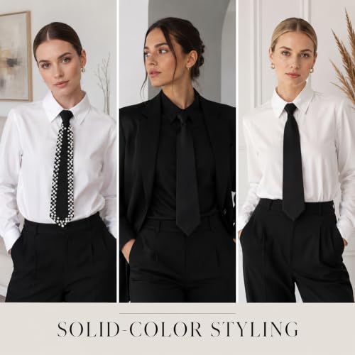 Image of Tucnoeu Bow Tie for Women - 2Pcs Women's Bow Ties,Pre-tied Adjustable Bowties