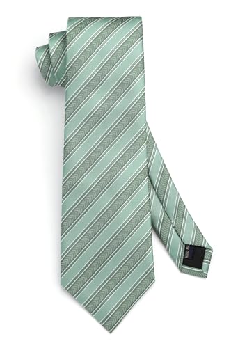Image of Enlision Ties for Men Solid Color 3.35 inch Formal Business Necktie Classic Satin Mens Wedding Party Ties