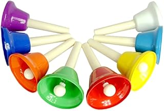 Wyzkyz Handbells for kids, Music bells Set of 8 Notes, Percussion set Musical Instruments with Songbook for Toddlers Children Birthday Classroom Party Nursery School