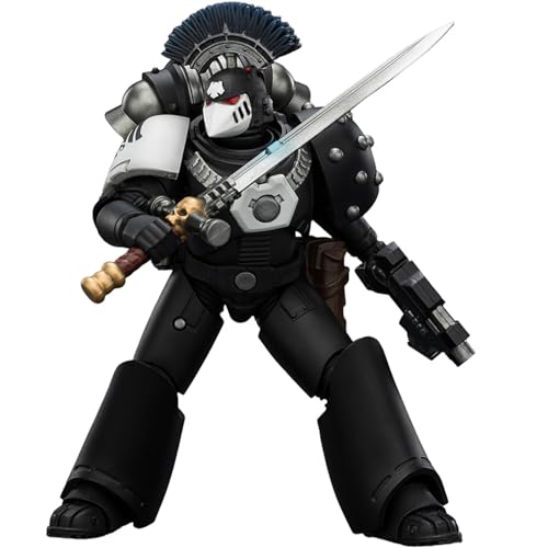 JOYTOY Warhammer 40k Horus Heresy Raven Guard MkVI Tactical Sergeant with Power Sword Bolter and Plasma Pistol 1/18 Action Figure Collect And Display Model