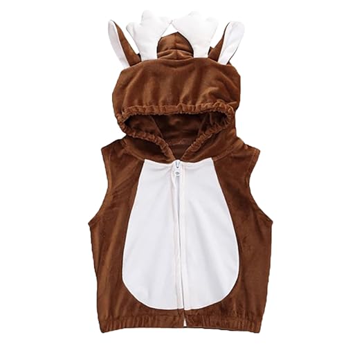 Sleeveless Plush Warm Jacket for Kids Boy Girl Autumn Winter Children's Zipper Vest Hoodie Warm Outerwear Loose Top