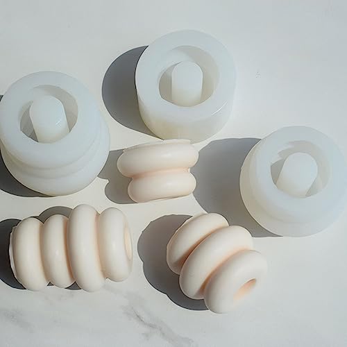 Moule à bougie en résine 3D géométrique en silicone antiadhésif - 8