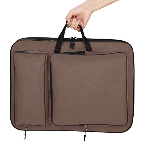 Image of haozaikeji A3 Artist Portfolio Carry Case Bag Portable Waterproof Canvas Shoulder Bag Painting Pad Backpack for Sketching Painting Art Supplies with Shoulder Straps & Carry Handle