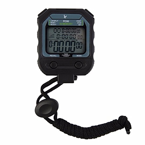 Buy Generic Digital Professional Athletics Stopwatch Timer Alarm 3 Rows